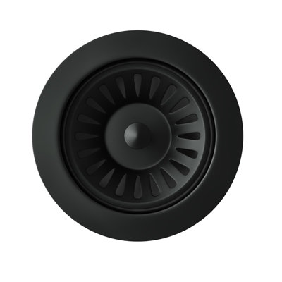 B&Q -  Sw1Mb Matt Black Kitchen Sink Basket Strainer Waste - Image 3