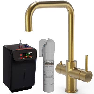 B&Q -  Ebt411Bg 4-In-1 Brushed Gold Instant Boiling Hot & Filter Kitchen Tap