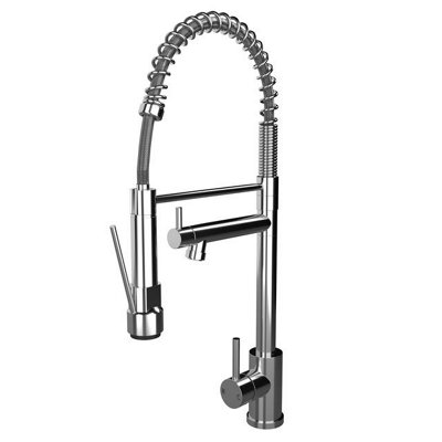 Liquida Gr266Ch Chrome Kitchen Mixer Tap With Swivel Spout & Directional Spray from B&Q