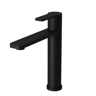 Liquida Lx390bl Single Lever Pillar Style Swivel Spout Kitchen Tap Black