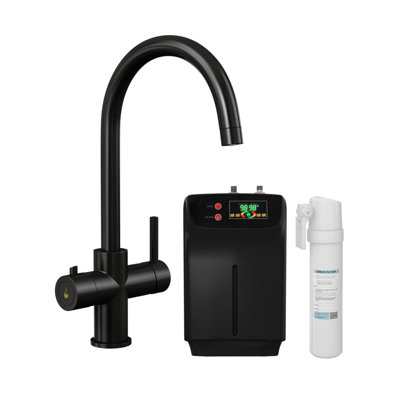 B&Q -  Cy311Mb 3-In-1 Matt Black Single Lever Instant Boiling Water Kitchen Tap