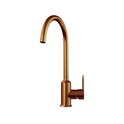 Liquida Ent20Cp Brushed Copper Pvd Single Lever Swivel Spout Kitchen Mixer Tap from B&Q