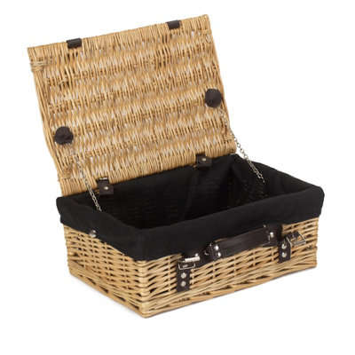 B&Q -  Eh026Bl Wicker 36Cm Picnic Basket With Black Lining