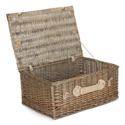 Hamper Eh150 Wicker 56Cm Antique Wash Picnic Basket Red