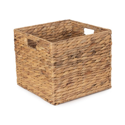Hamper Wh002/1 Small Water Hyacinth Square Storage Basket Red