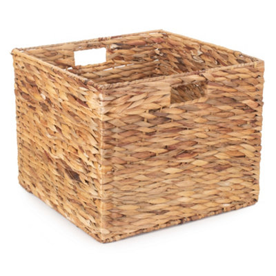 Red Hamper Wh002/2 Medium Water Hyacinth Square Storage Basket from B&Q