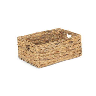 Red Hamper Wh023/2 Medium Shallow Water Hyacinth Storage Basket from B&Q