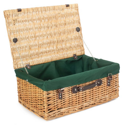 Red Hamper Eh058G Wicker 55Cm Buff Picnic Basket With Green Lining from B&Q