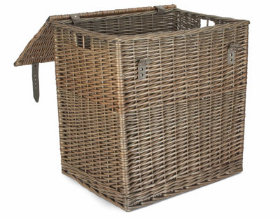 Red Hamper Eh173 Wicker Large Antique Wash Vintner Storage Picnic Basket from B&Q