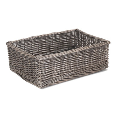 Red Hamper Pt165 Wicker Extra Large Antique Wash Finish Wicker Tray from B&Q