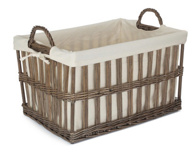 Hamper St080/2 Wicker Large Malmo Openwork Laundry Storage Basket Red