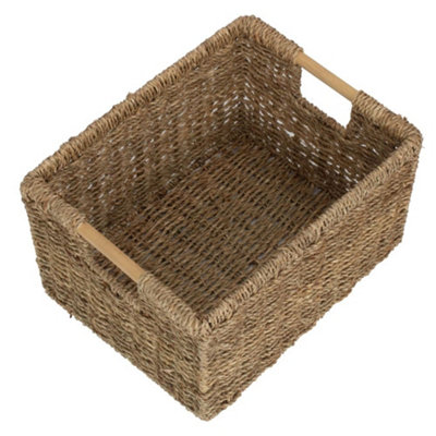 Hamper St078-3 Large Nordic Seagrass Storage Basket Red