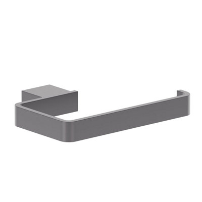 Plum&clay Emilia Gun Grey Toilet Roll Holder from B&Q