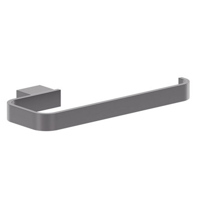 Plum&clay Emilia Bathroom Wall Mounted Gun Grey Towel Bar from B&Q