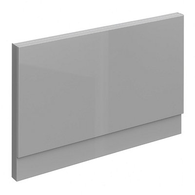 Plum&clay Marvel Gloss Light Grey End Bath Panel (W)800mm from B&Q