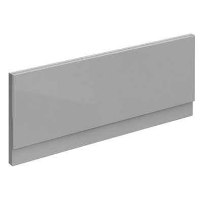 Plum&clay Marvel Gloss Light Grey Front Bath Panel (W)1800mm from B&Q