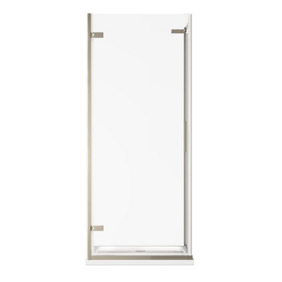 Plum&clay Lola Brushed Nickel Shower Enclosure Side Panel (W)800mm from B&Q