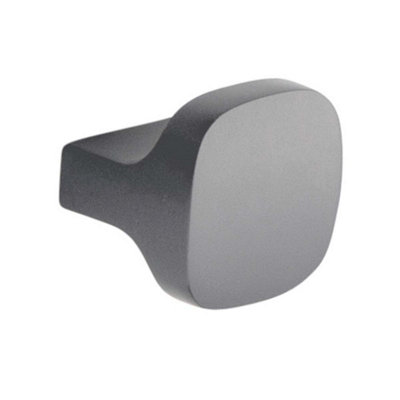 B&Q -  Rhode Gun Grey Cabinet Door Square Knob Handle