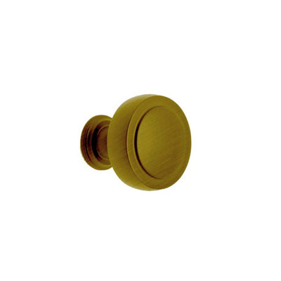 Plum&clay Kingham Traditional Brushed Brass Cabinet Door Round Knob Handle from B&Q