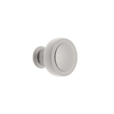 Plum&clay Kingham Traditional Brushed Nickel Cabinet Door Round Knob Handle from B&Q