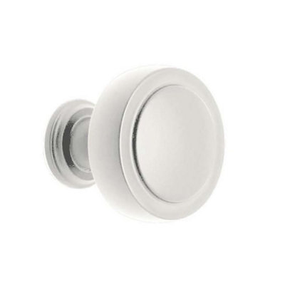 Plum&clay Kingham Traditional Chrome Cabinet Door Round Knob Handle from B&Q