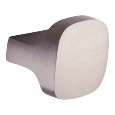 B&Q -  Rhode Brushed Nickel Cabinet Door Square Knob Handle