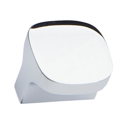 B&Q -  Rhode Chrome Cabinet Door Square Knob Handle