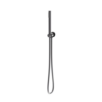 Plum&clay Emilia Gun Grey Round Single Function Shower Handset With Holder from B&Q