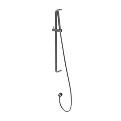 Plum&clay Emilia Modern Gun Grey Shower Slider Rail Kit With Handset from B&Q