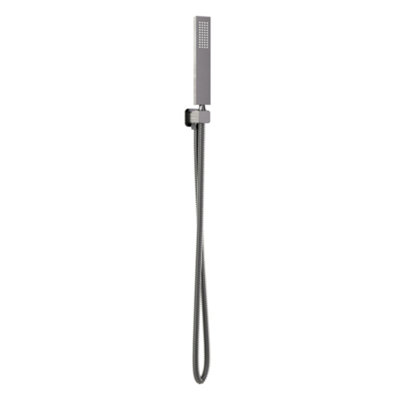 Plum&clay Alberto Gun Grey Square Single Function Shower Handset With Holder from B&Q