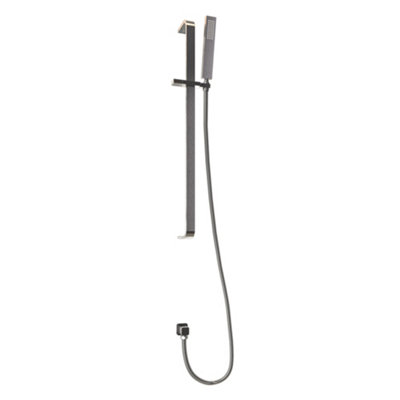 Plum&clay Alberto Modern Gun Grey Shower Slider Rail Kit With Handset from B&Q