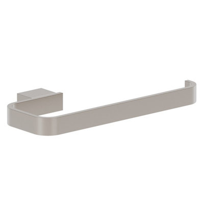 Plum&clay Emilia Bathroom Wall Mounted Brushed Nickel Towel Bar from B&Q