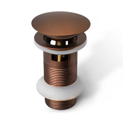 Plum&clay Brushed Bronze Slotted Click Clack Basin Waste from B&Q