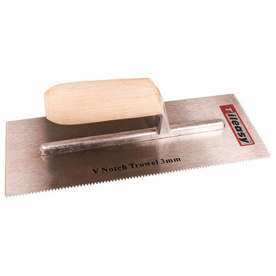 Tileasy 3mm V Notched Adhesive Trowel from B&Q