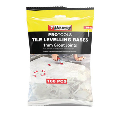 Tileasy Tile Levelling 1mm Bases Pack Of 100 from B&Q