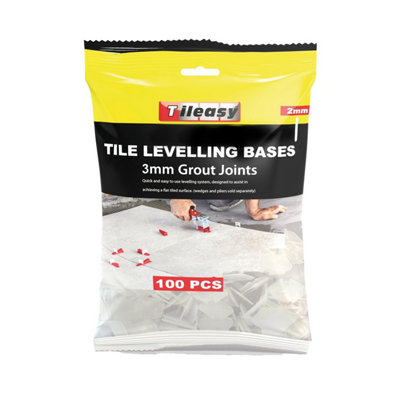 Tileasy Tile Levelling 3mm Bases Pack Of 100 from B&Q