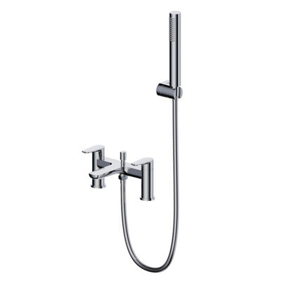 Plum&clay Ramsay Chrome Deck-Mounted Bath Shower Mixer Tap from B&Q