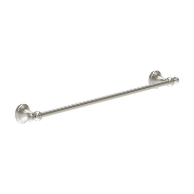 Plum&clay Ashford Nickel Traditional Bathroom Wall Mounted Towel Rail from B&Q