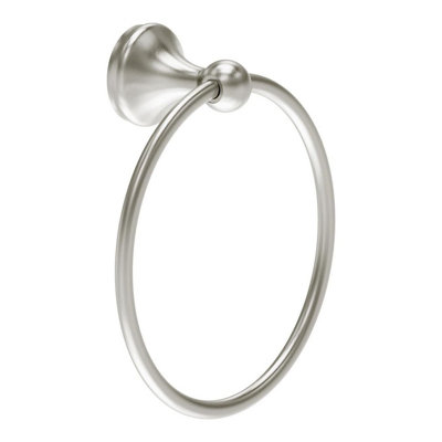 Plum&clay Ashford Nickel Traditional Bathroom Wall Mounted Towel Ring from B&Q