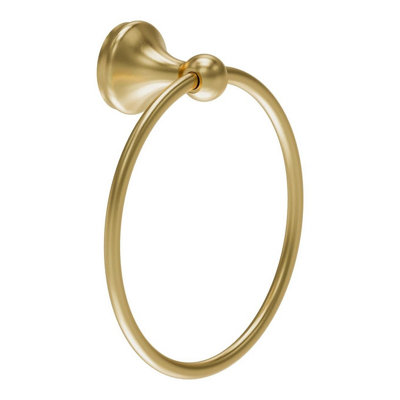 Plum&clay Ashford Gold Traditional Bathroom Wall Mounted Towel Ring from B&Q
