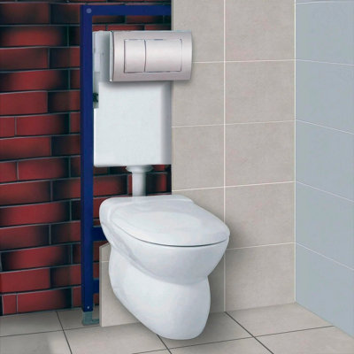Plum&clay 1200mm Toilet Frame & Concealed Cistern For Wall Hung Toilet Pans from B&Q