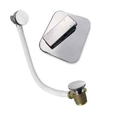 Plum&clay Chrome Concealed Manual Mixer Valve With Bath Overflow Filler & Waste from B&Q