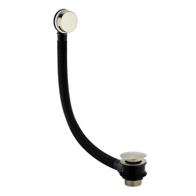 Plum&clay Round Brushed Nickel Bath Filler Waste And Overflow from B&Q