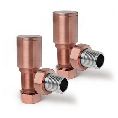 Plum&clay Pair Of Round Bronze Angled Radiator Valves from B&Q