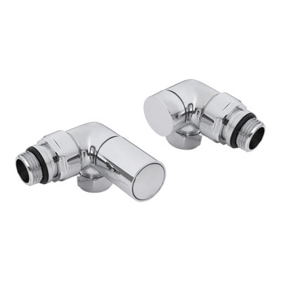 Plum&clay Pair Of Round Chrome Corner Radiator Valves from B&Q