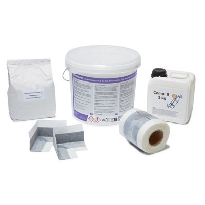 Jackoboard Wetroom Sealing Kit With PrimerSealing TapeInternal Corners & Waterproofing Membrane from B&Q