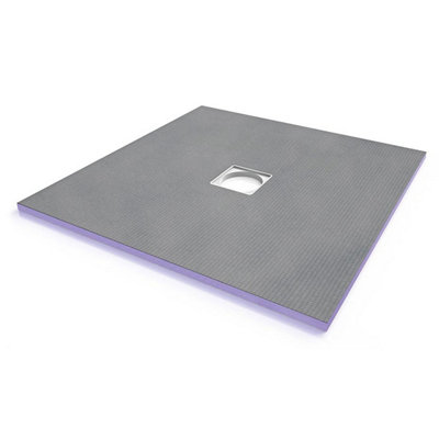 Jackoboard Aqua Flat Standard Tileable Wetroom Tray With Middle Offset Drain (W)120Cm (L)90Cm (D)2Cm from B&Q