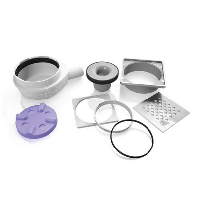 Jackoboard Standard Wetroom Tray Horizontal Outlet Drain Kit from B&Q
