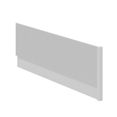 Plum&clay Solara Fluted White Front Bath Panel (W)1800mm from B&Q
