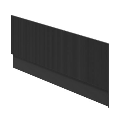 Plum&clay Solara Fluted Black Front Bath Panel (W)1800mm from B&Q